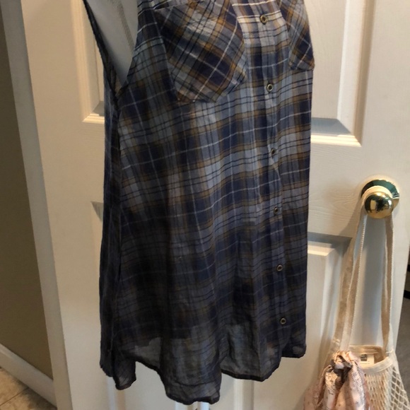 Free People Plaid Top - Picture 4 of 6